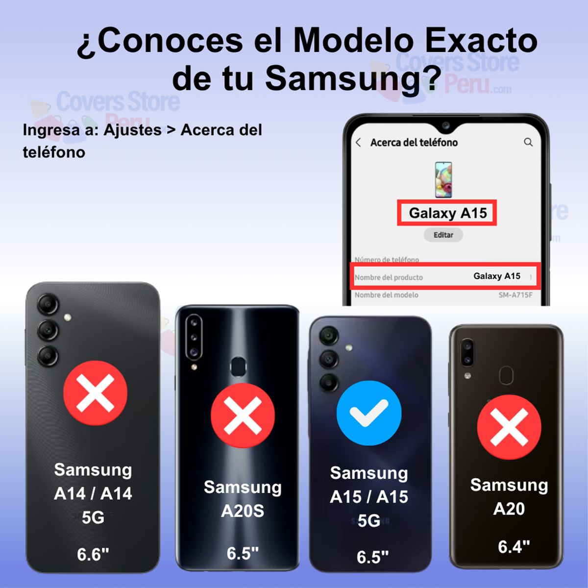 GENERICO - Funda Case para Samsung A15 Flip Cover Azul Antishock