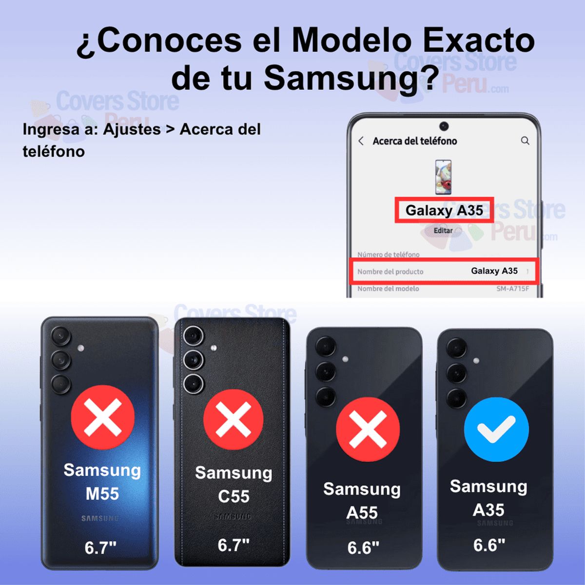 GENERICO - Funda Case para Samsung A35 Flip Cover Azul Antishock