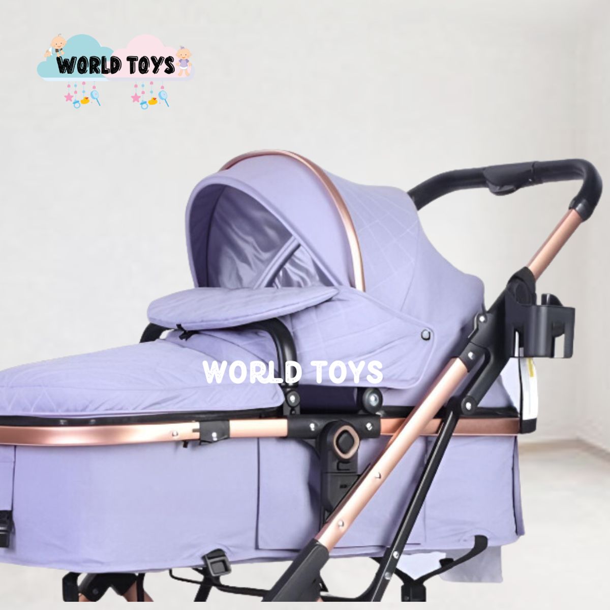 Baby - Coche Cuna Moisés de Lujo «GALAXY» Lilac
