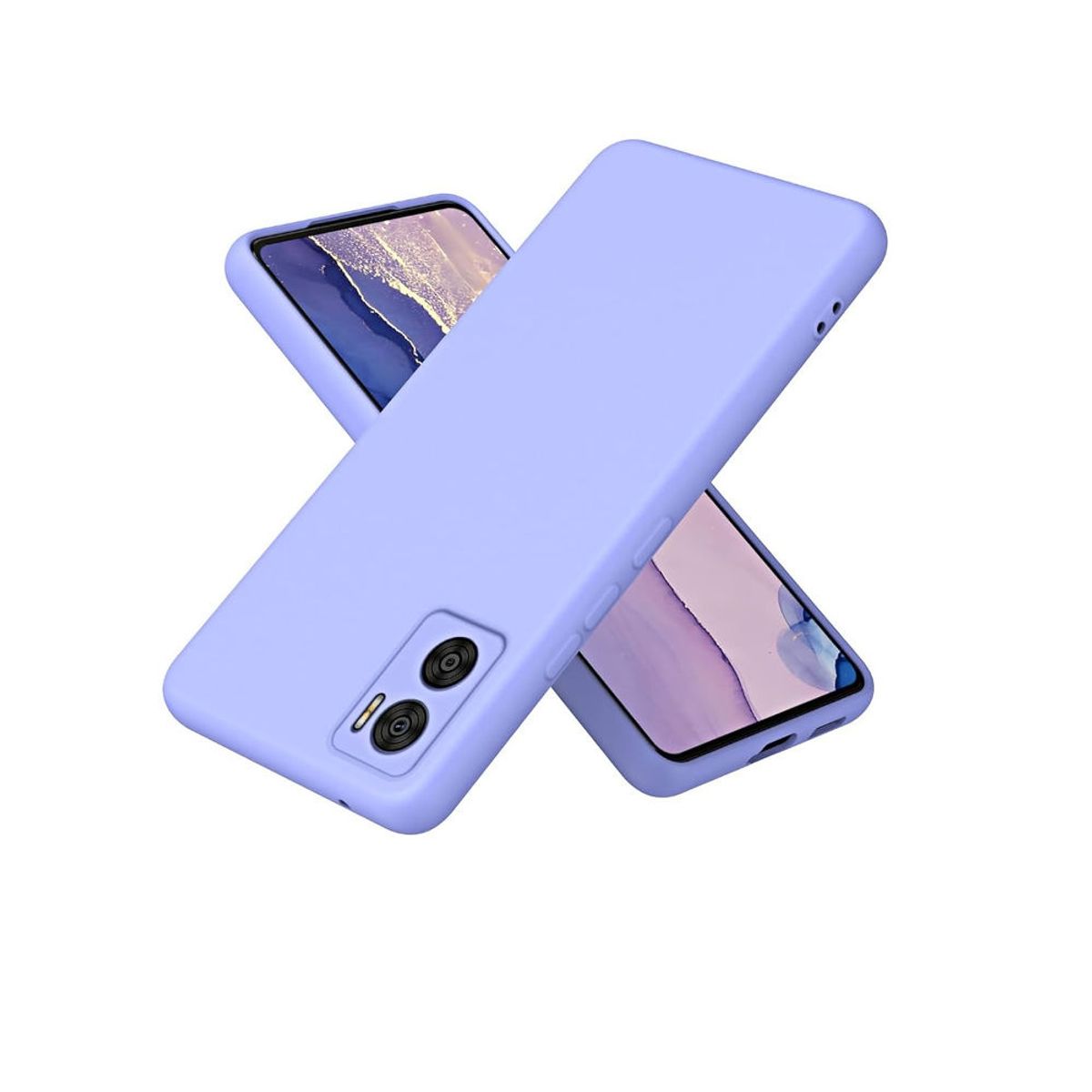 GENERICO - Funda para Motorola Moto G04 Soft Feeling Antishock Lila Resistente
