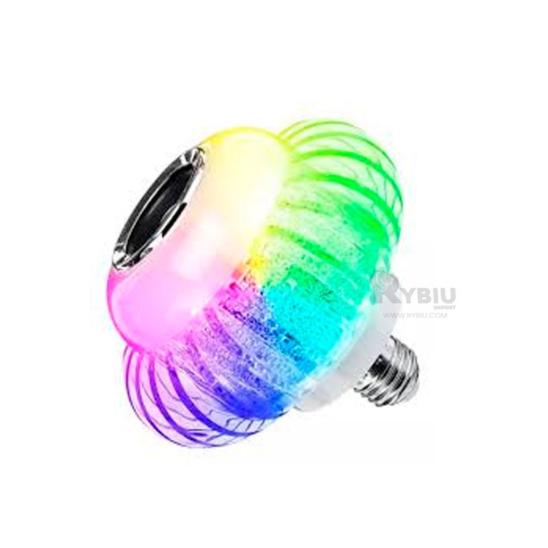RYBIU IMPORT - Foco Led de Bocina con Bluetooth de Tono Multicolor