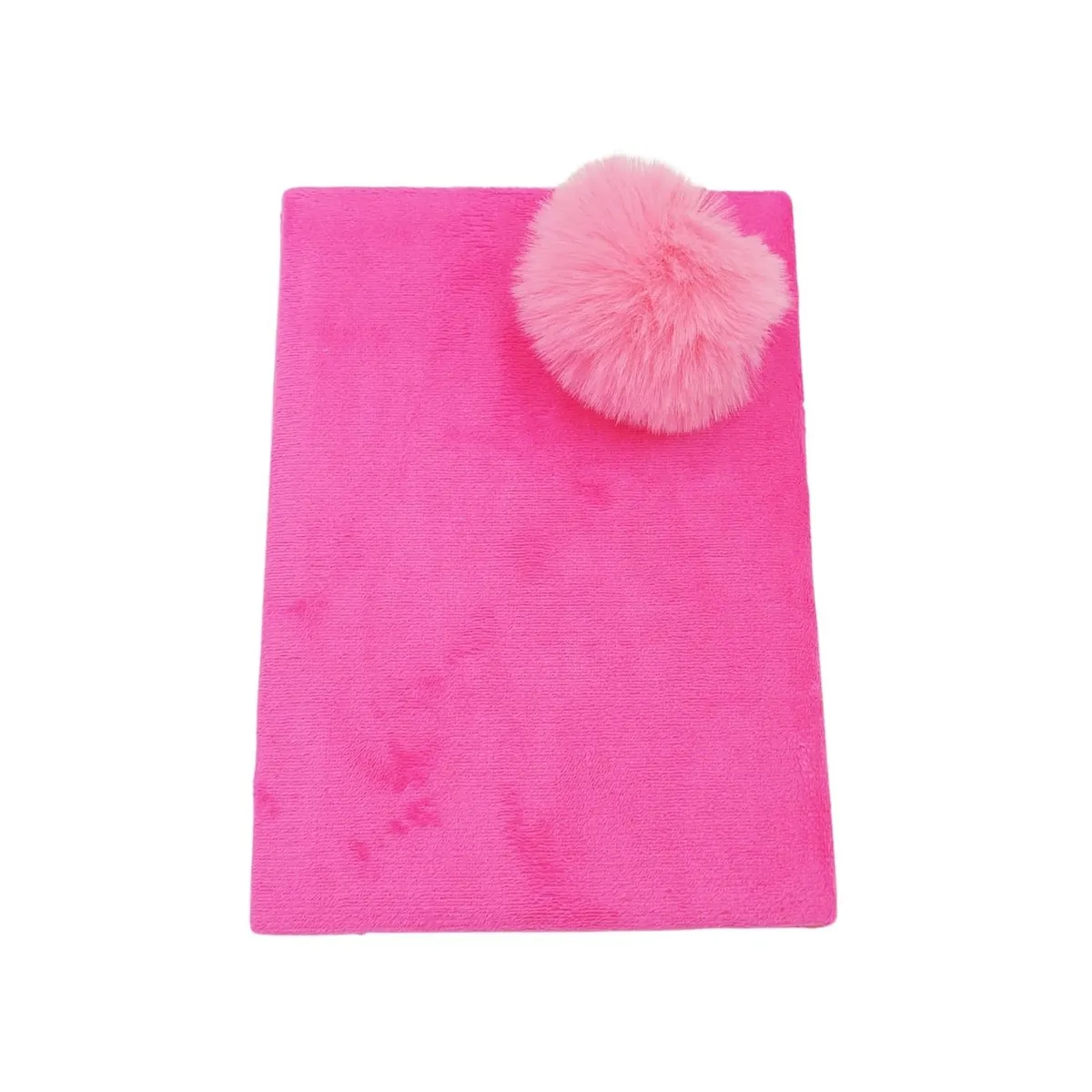 GENERICO - Libreta de Peluche Unicornio Fucsia Rayado