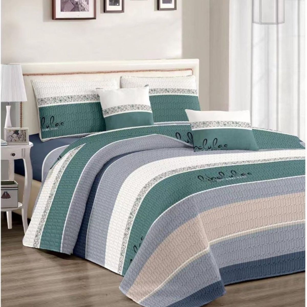 CUTE - CUBRECAMA PALMERA  5 PIEZAS EN 2 PLAZAS