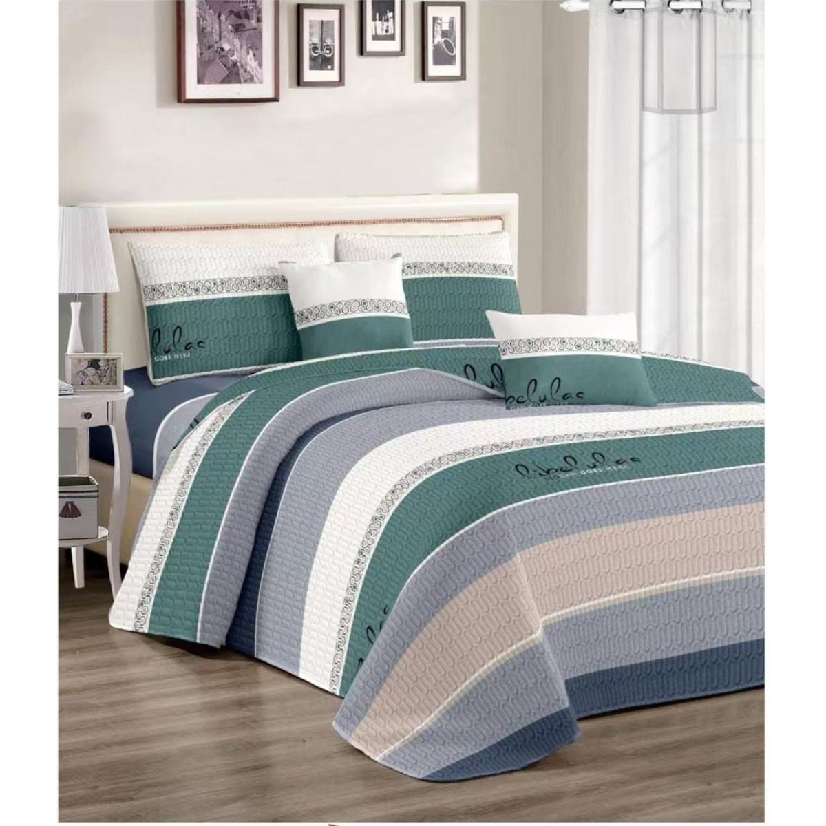 CUTE - CUBRECAMA PALMERA  5 PIEZAS EN 2 PLAZAS