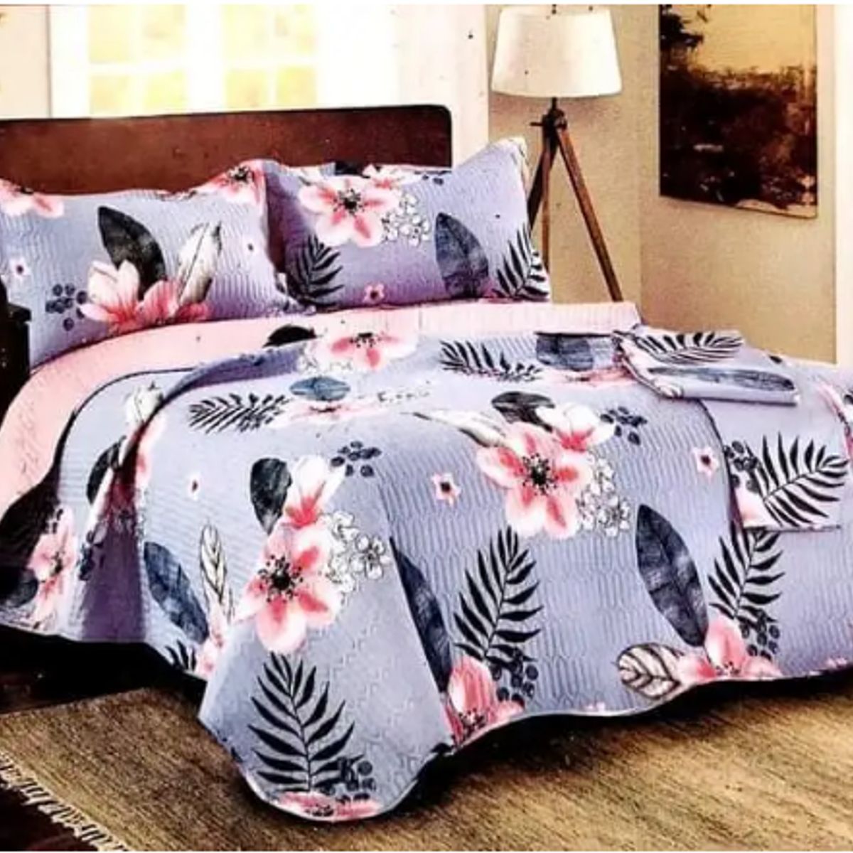 CUTE - CUBRECAMA MINGJIA 5 PIEZAS EN 2 PLAZAS