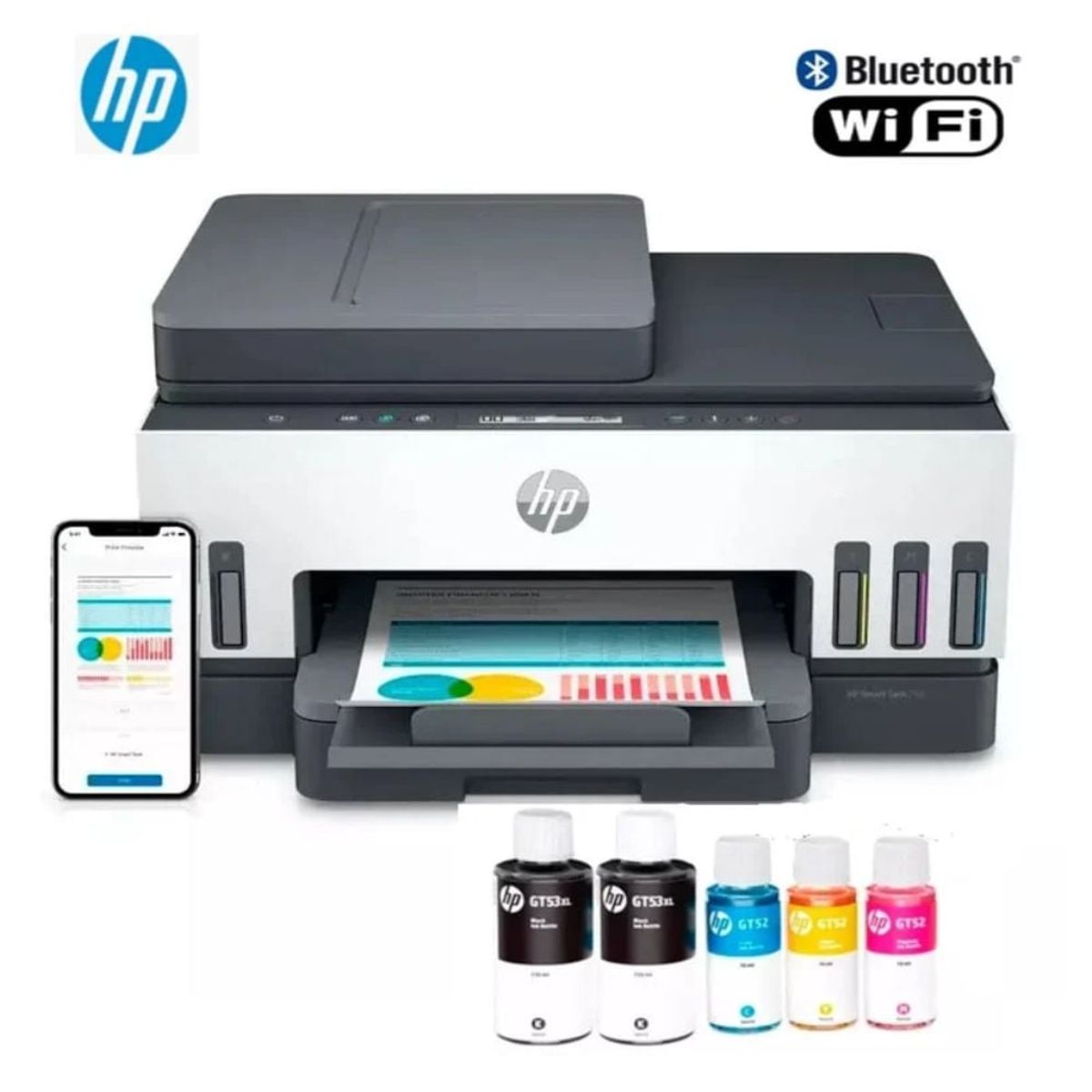 HP - IMPRESORA MULTIFUNCIONAL HP 750 SMART TANK WIFI BLUETOOTH