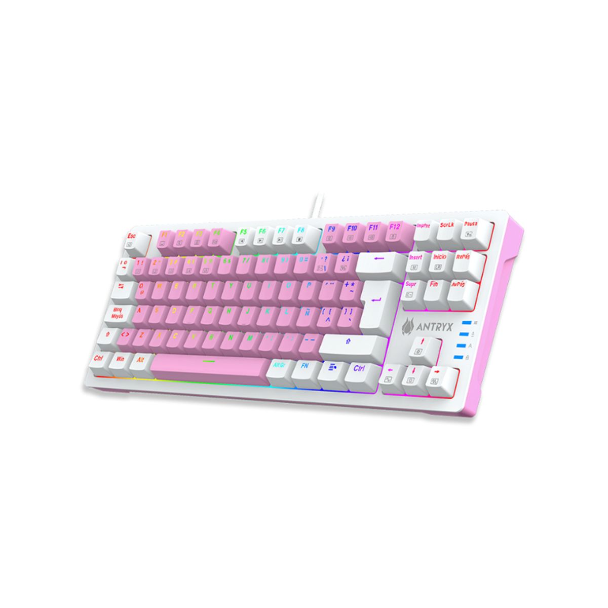 ANTRYX - Teclado Mecanico Tkl Antryx Chrome Storm MK840 Pink