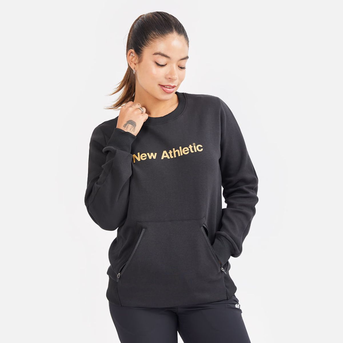 NEW ATHLETIC - Polera New Athletic Munay Negro Mujer