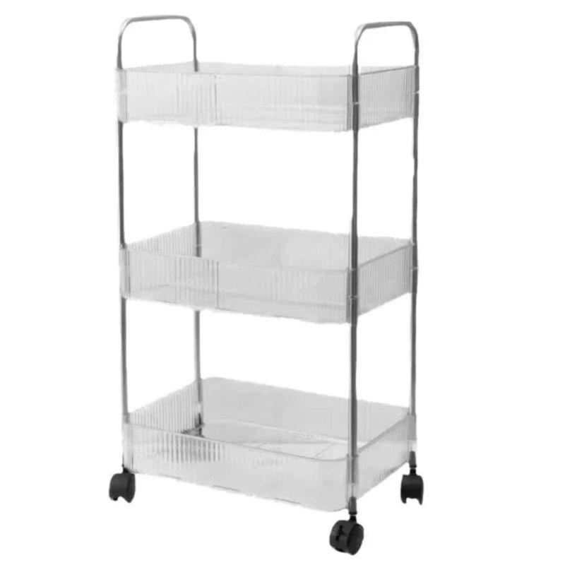 GENERICO - Verdulero Giratorio Organizador Acrilico Cocina Cesta Carrito C Ruedas
