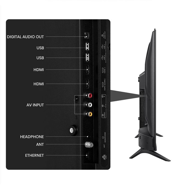 HISENSE - Televisor HISENSE 32” Full HD SMART TV 32A4K VIDAA.