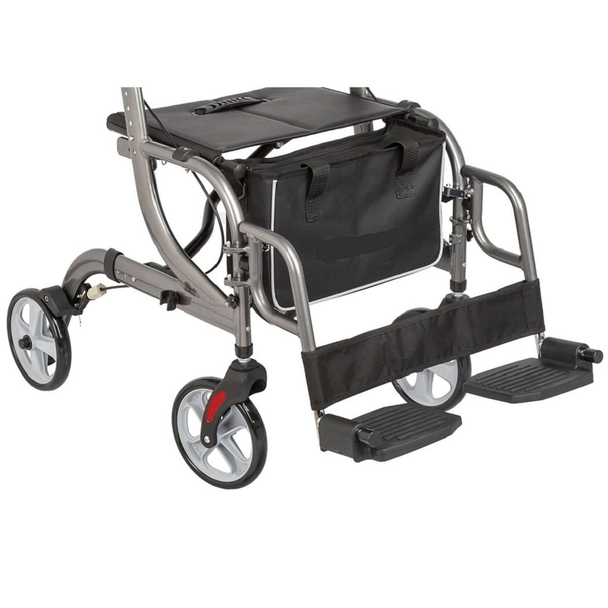 FIRST CARE - Andador 4 Ruedas Canasto Asiento y Reposapiés Pro