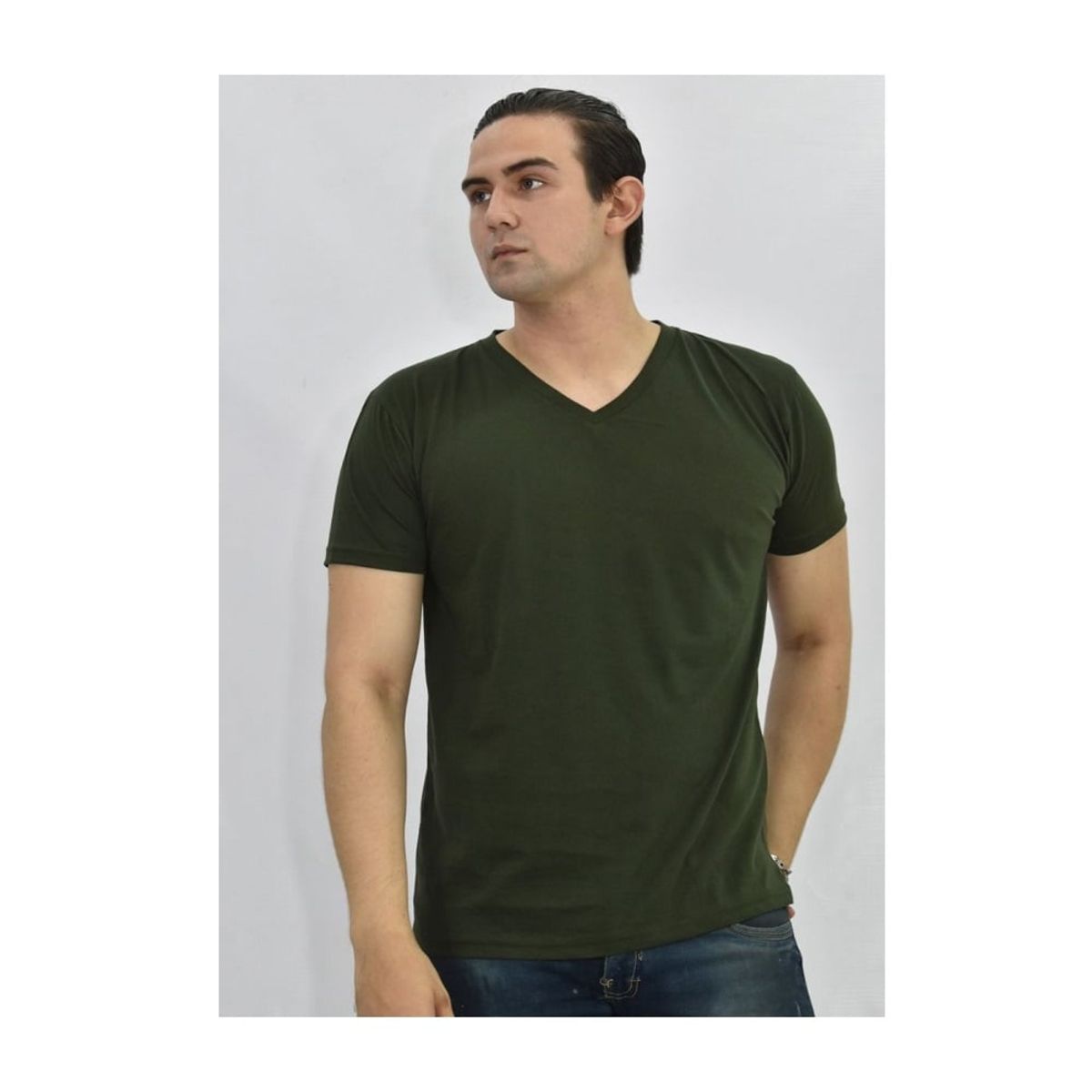 OTTOWARE - Set de 3 Polos Básicos para Hombre Cuello en V Colores Variados