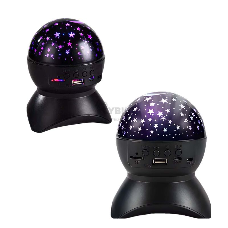 RYBIU IMPORT - Altavoz Iluminador y Util de Color Negro Y+Gift Stickers.