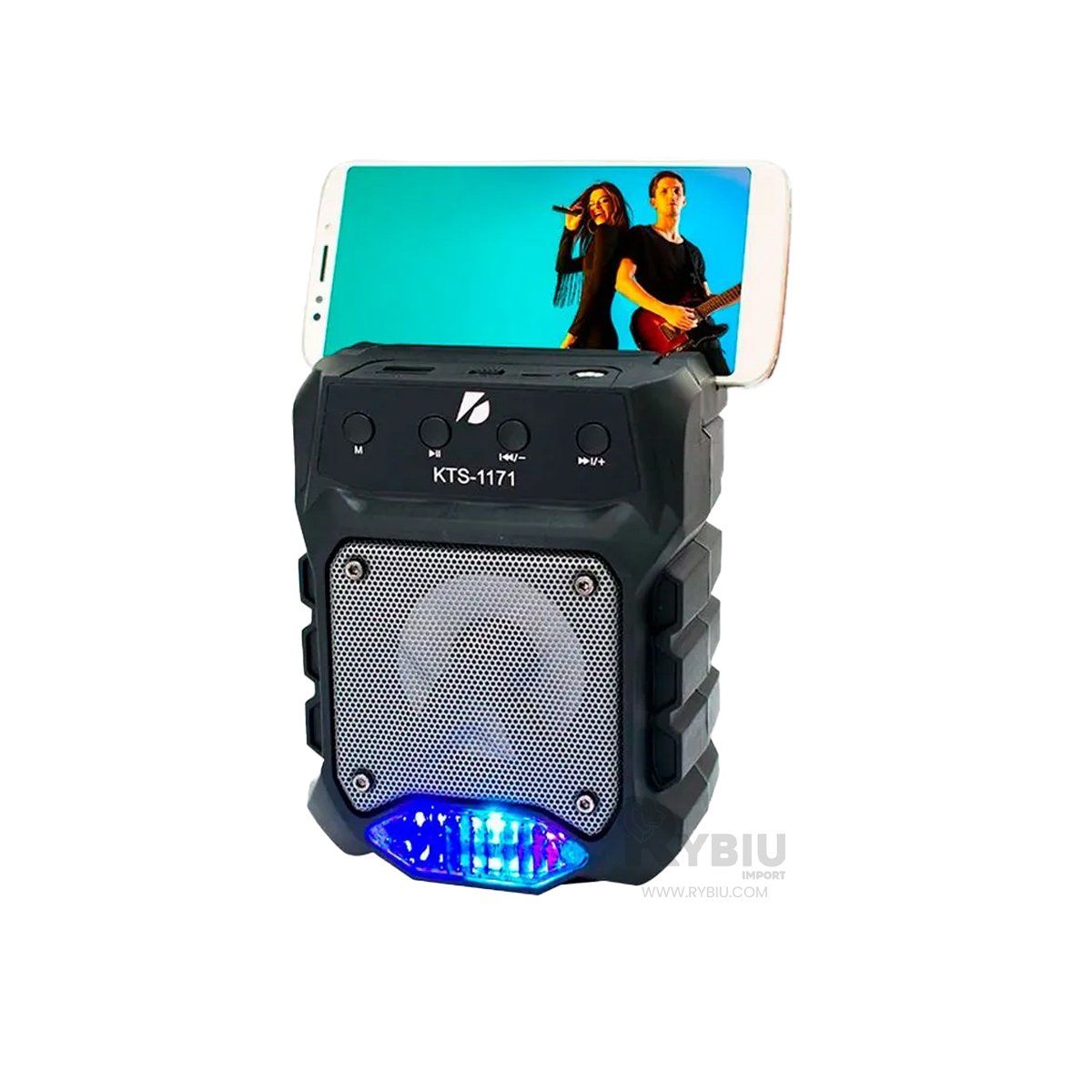 RYBIU IMPORT - Altavoz de Sonido Potente Bluetooth Negro Y+Gift MiniAgenda.