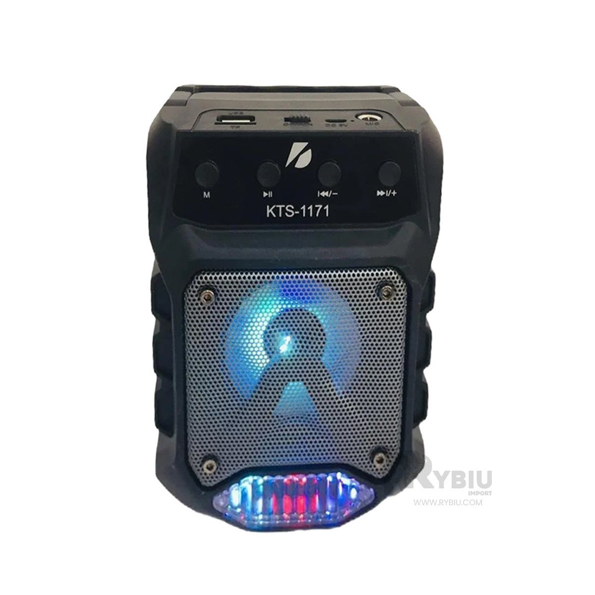 RYBIU IMPORT - Altavoz con Bluetooth Pequeño Negro Y+Envoltorio de Regalo.