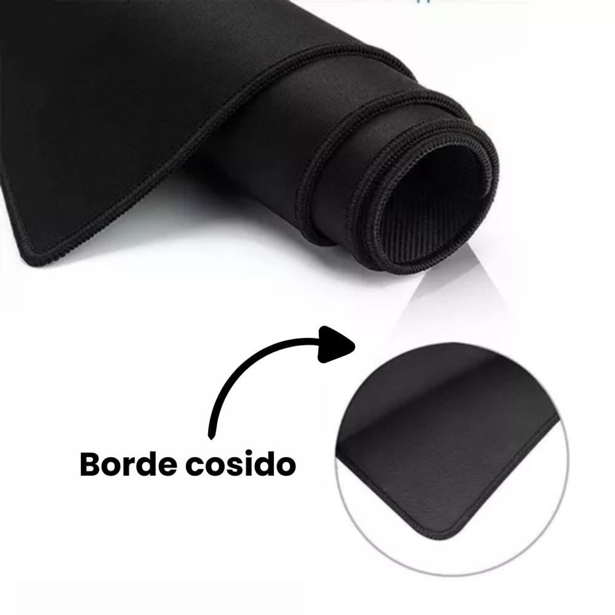 GENERICO - Pad Mouse Gamer Alfombrilla para PC De 70cm x 30cm Borde Cosido Negro