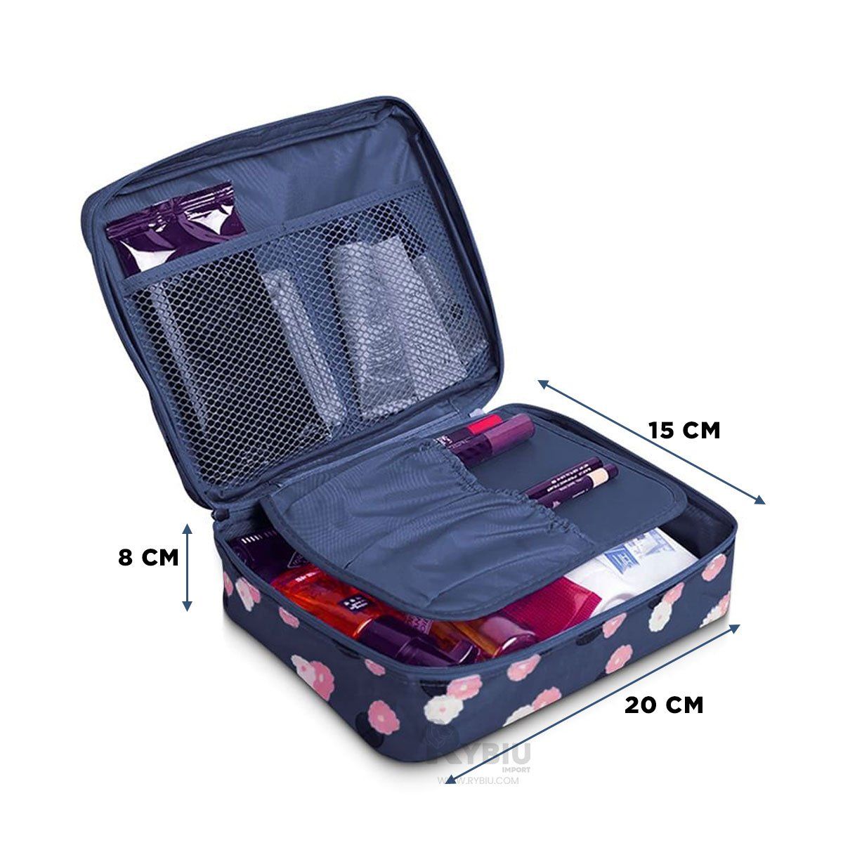 RYBIU IMPORT - Maletin Compacto Coloracion Azul Y+Regalo Ligas para Peinar