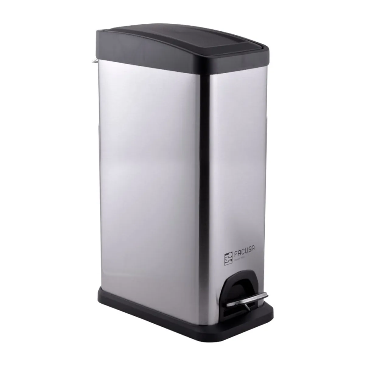 FACUSA - Papelera Selecto 20LT Acero Inoxidable con Pedal FACUSA