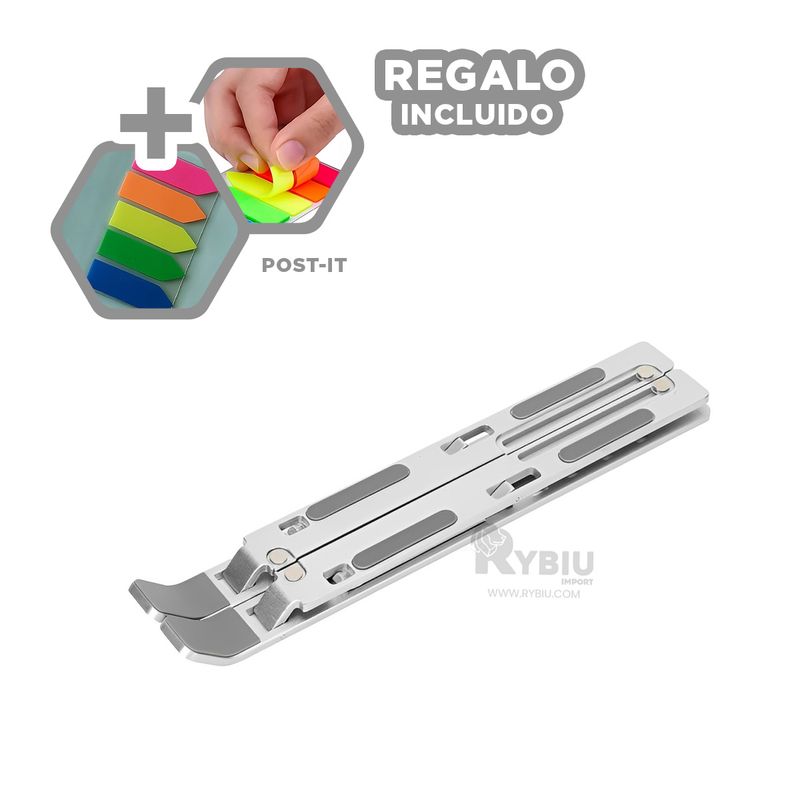 RYBIU IMPORT - Sujetador Ajustable de Laptop Y+Regalo Ligas para Peinar