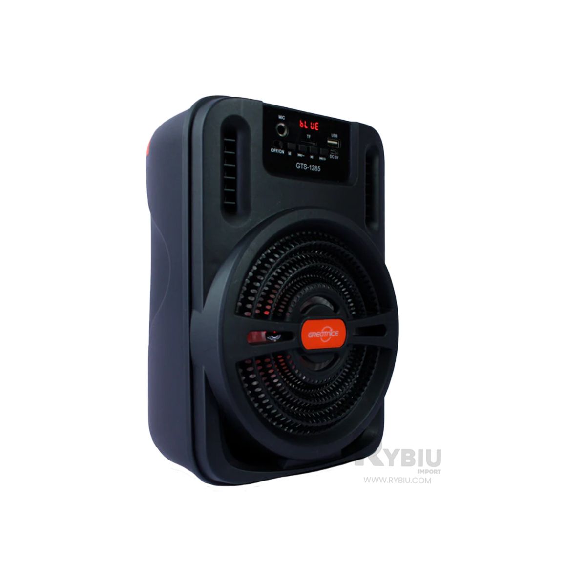 RYBIU IMPORT - Parlante de Plastico de Tono Negro Y+Papel de Regalo