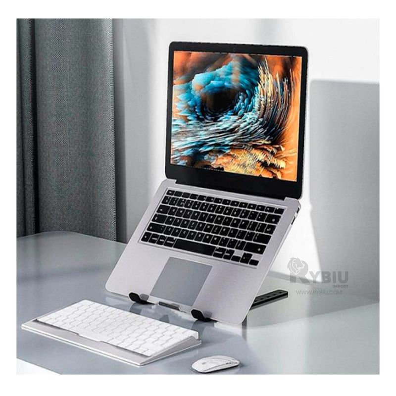 RYBIU IMPORT - Soporte para Laptop Plegable en Negro Y+Papel de Regalo