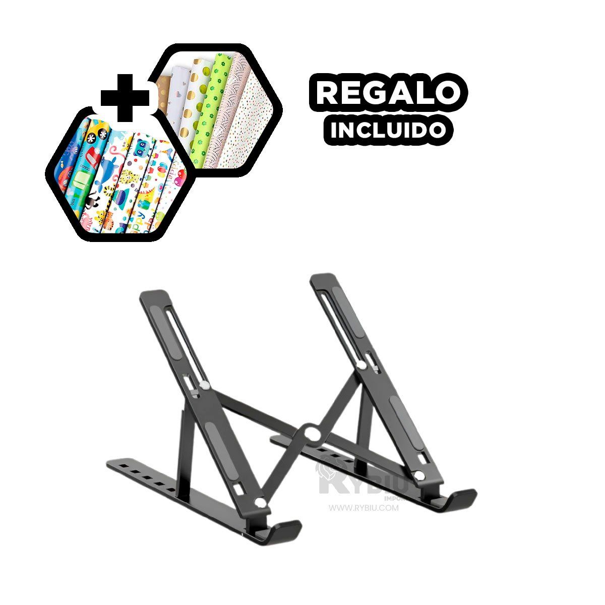 RYBIU IMPORT - Base de Escritorio de Computadora Negro Y+Regalo Stickers