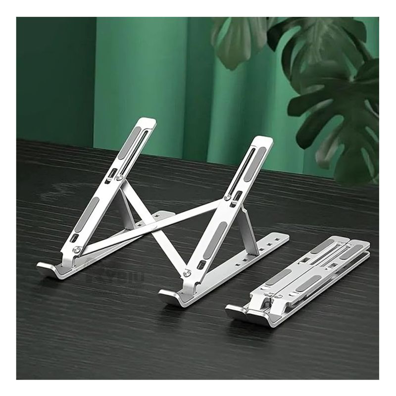 RYBIU IMPORT - Soporte Plegable de Aluminio para Laptop en Color Plateado