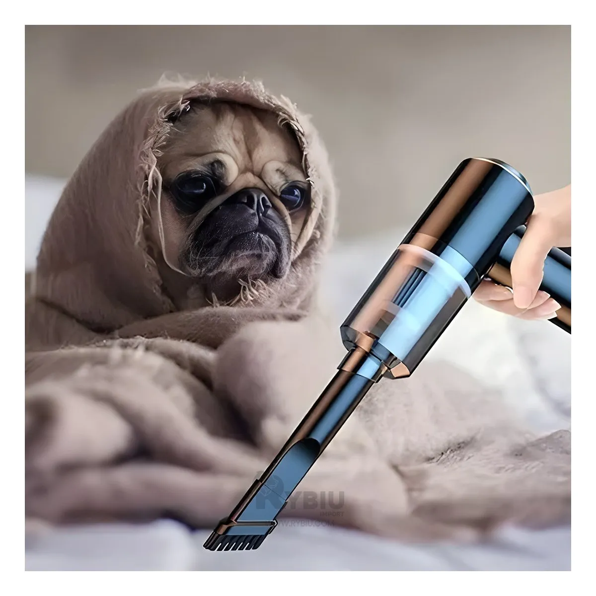 RYBIU IMPORT - Aspirador Portatil de Mano de 3 en 1 Negro Y+Gift MiniAgenda