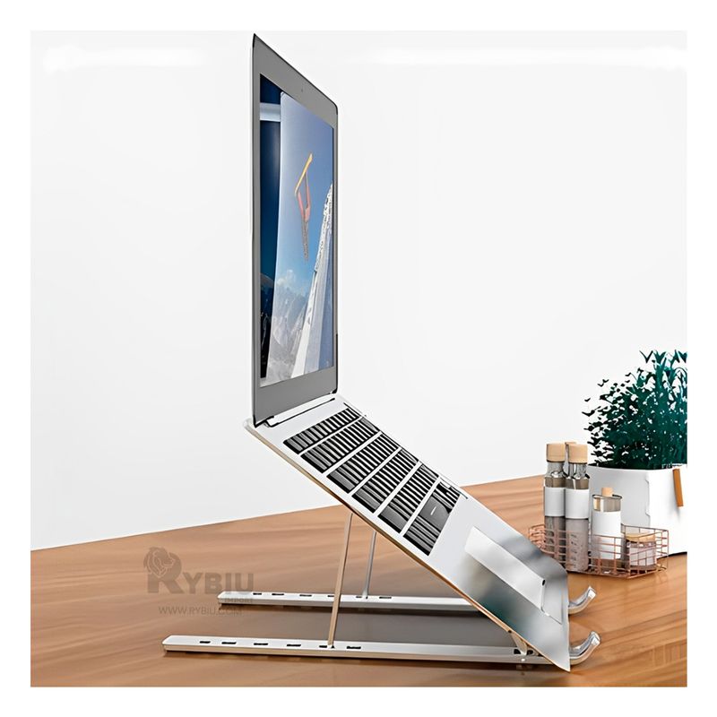 RYBIU IMPORT - Soporte de Aluminio en Color Plateado Y+Regalo Stickers