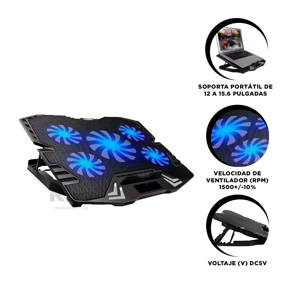 RYBIU IMPORT - Soporte para Laptop Facil Uso HA K5 Y+Envoltorio de Regalo