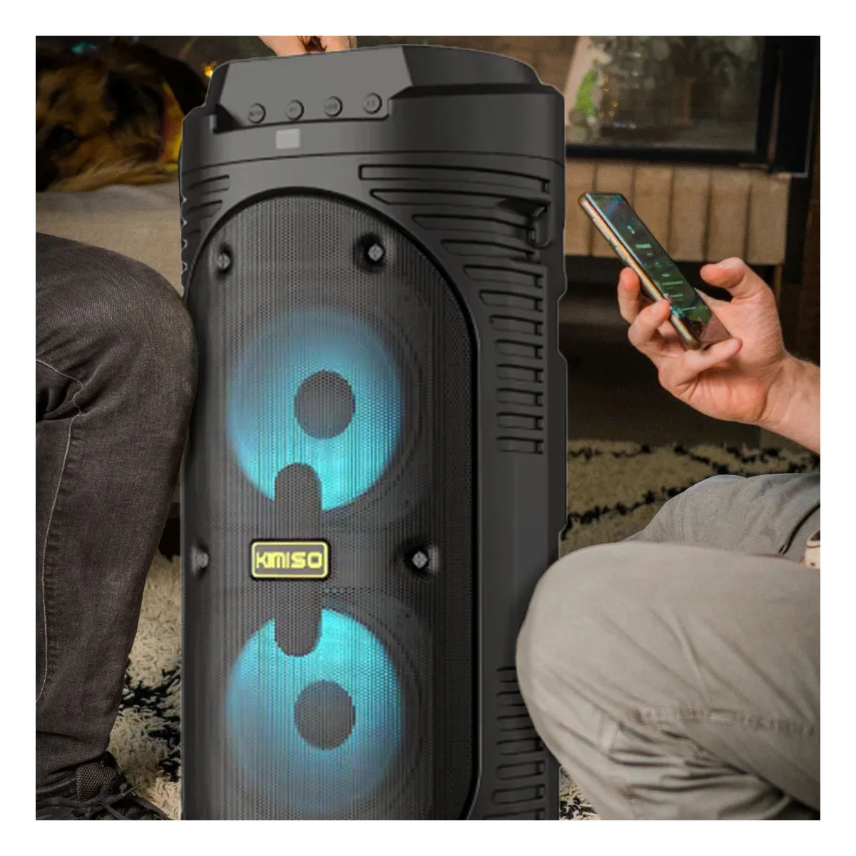 RYBIU IMPORT - Parlante con Altavoces Diseño Compacto KMS6683 Negro