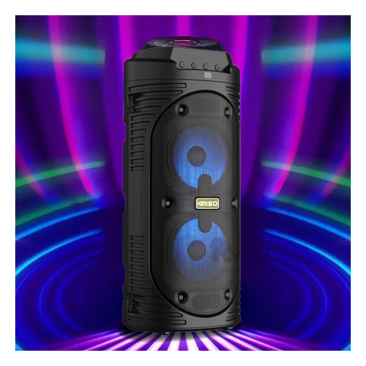 RYBIU IMPORT - Parlante Portatil KMS6683 en Tono Negro Y+Regalo Agendita