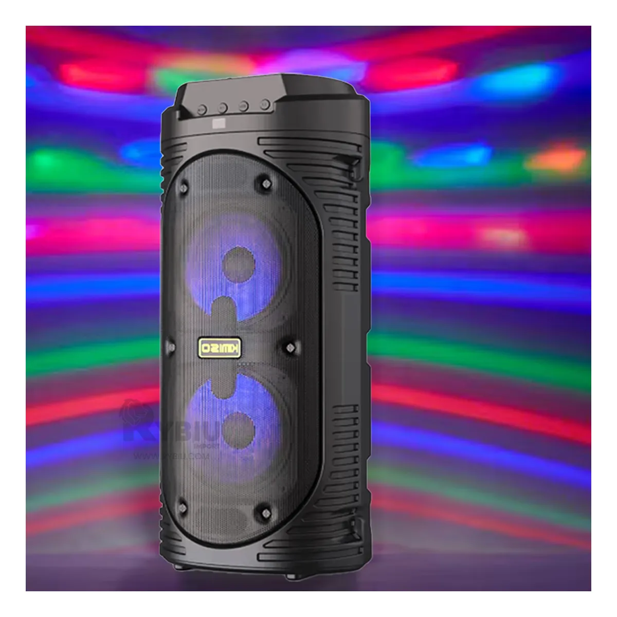 RYBIU IMPORT - Parlante Transportable KMS6683 Negro Y+Papel de Regalo