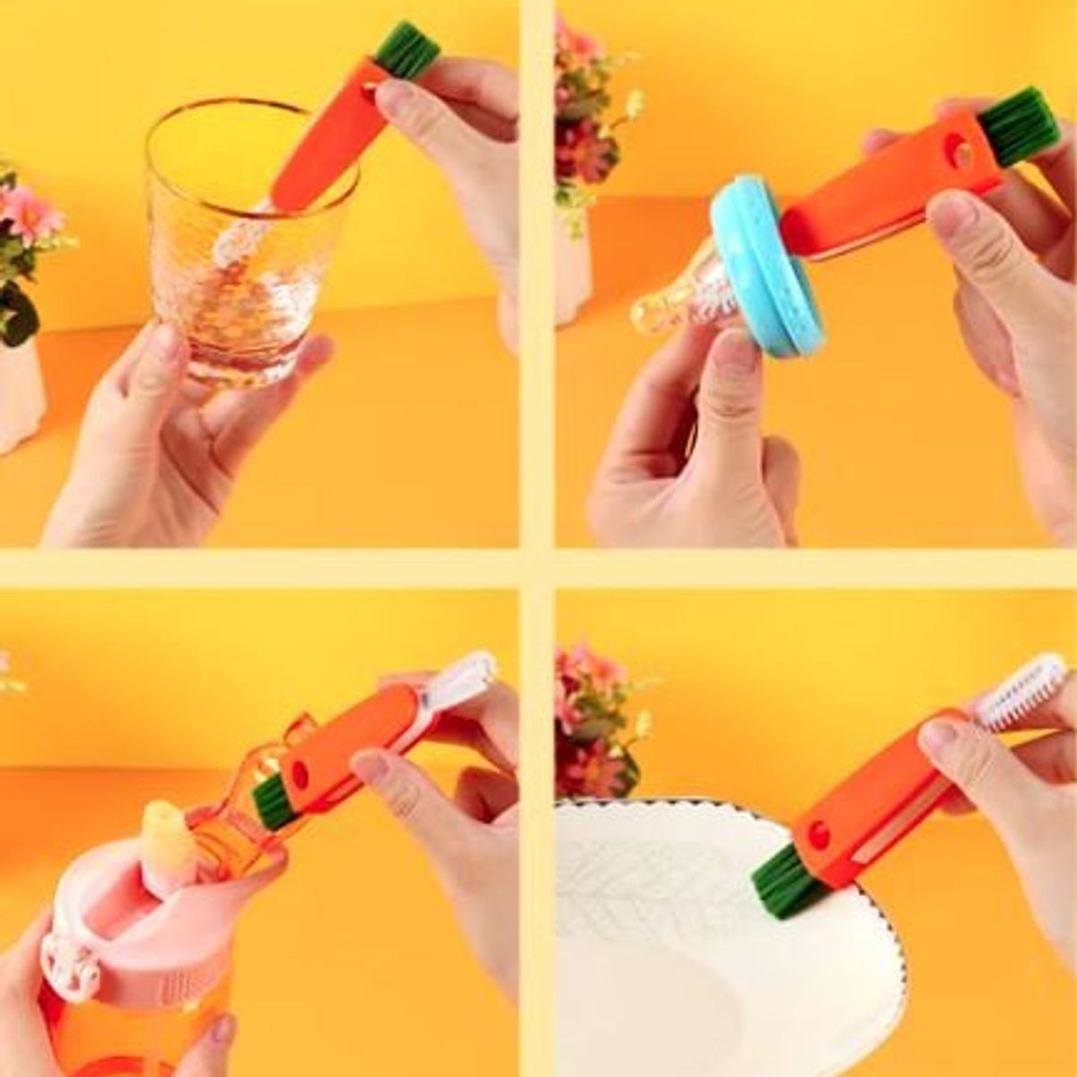 GENERICO - Cepillo Multifuncional 3 en 1 de Limpieza Tapas