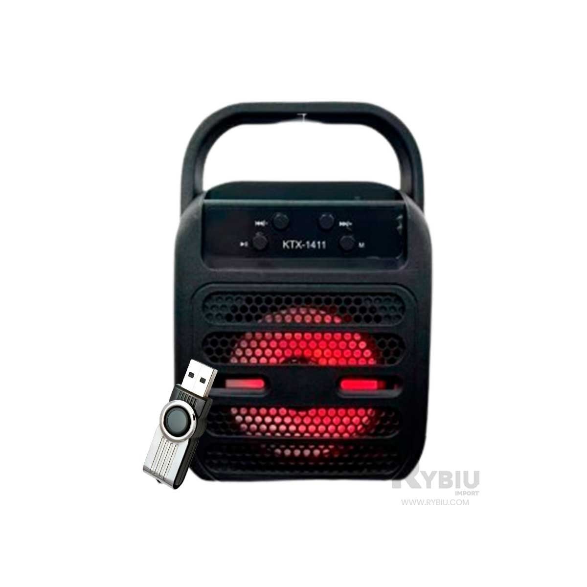 RYBIU IMPORT - Parlante con Altavoces Diseño Compacto KTS 1411 Negro