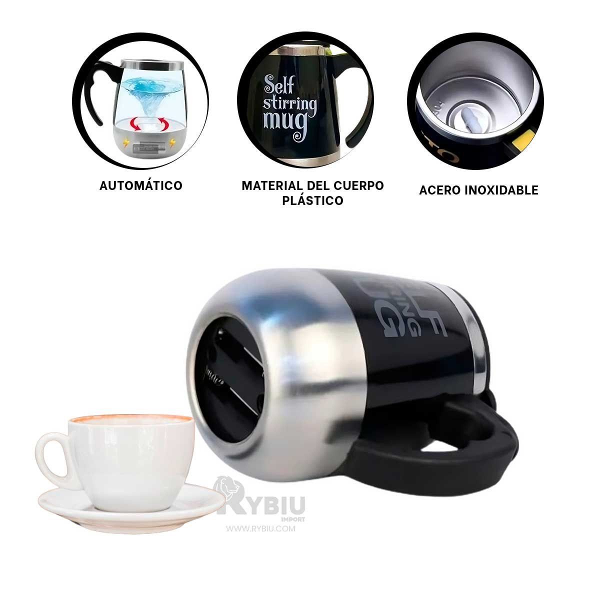 GENERICO - Taza con Cuerpo de Plastico de Color Negro Y+Regalo Stickers