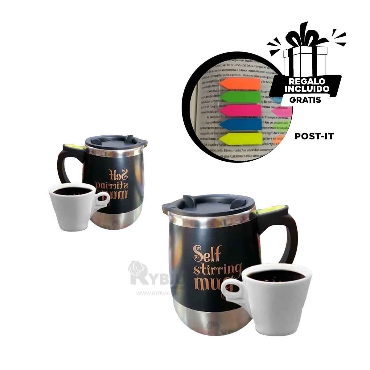 GENERICO - Recipiente de Acero y Plastico Negro Y+Banderitas Adhesivas