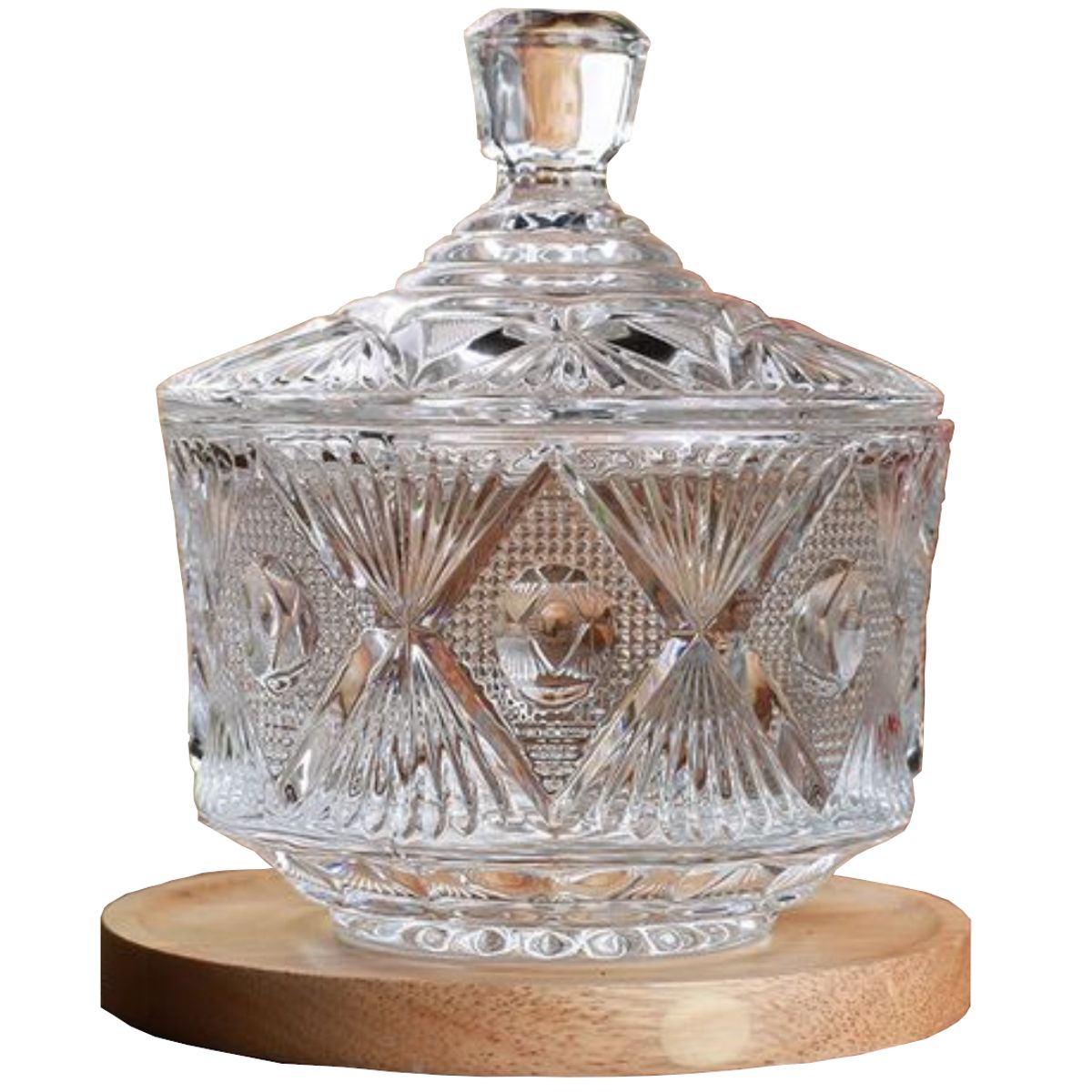 GENERICO - Azucarero de Vidrio Labrado