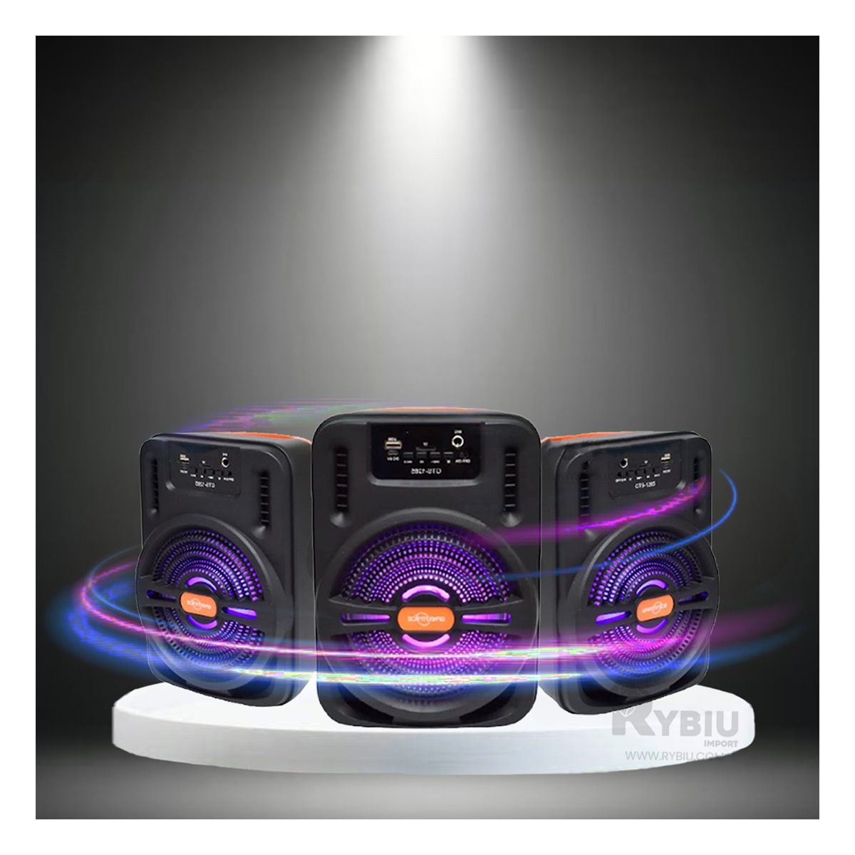 GENERICO - Altavoz con Poder 5W en Negro Y+Banderitas Adhesivas