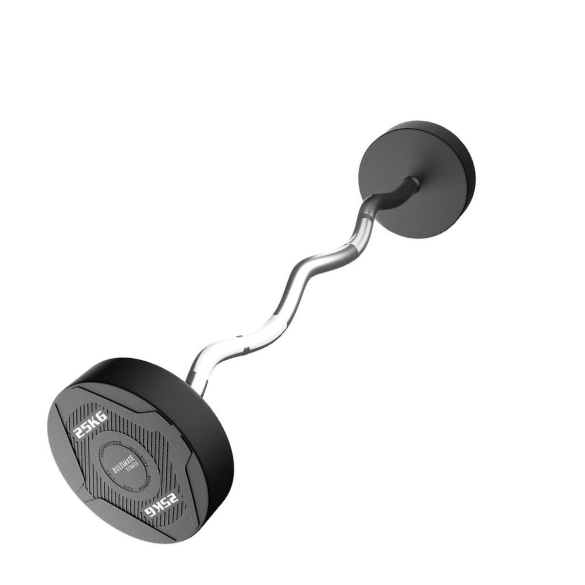 ULTIMATE FITNESS - Barra Curva - Peso Fijo 25 KG