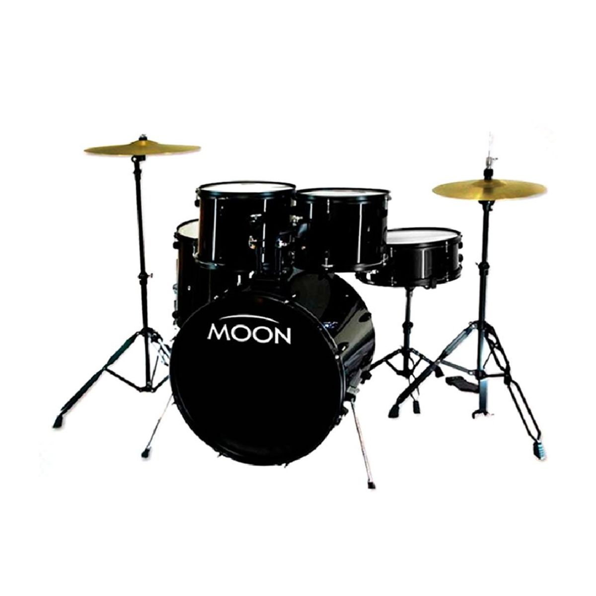 MOON - Bateria Acústica Moon JBP1601A - Negro con Aros Negros