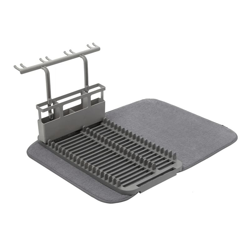 UMBRA - Rack Grande para Escurrir con Tapete Color Gris Modelo UDry  UMBRA