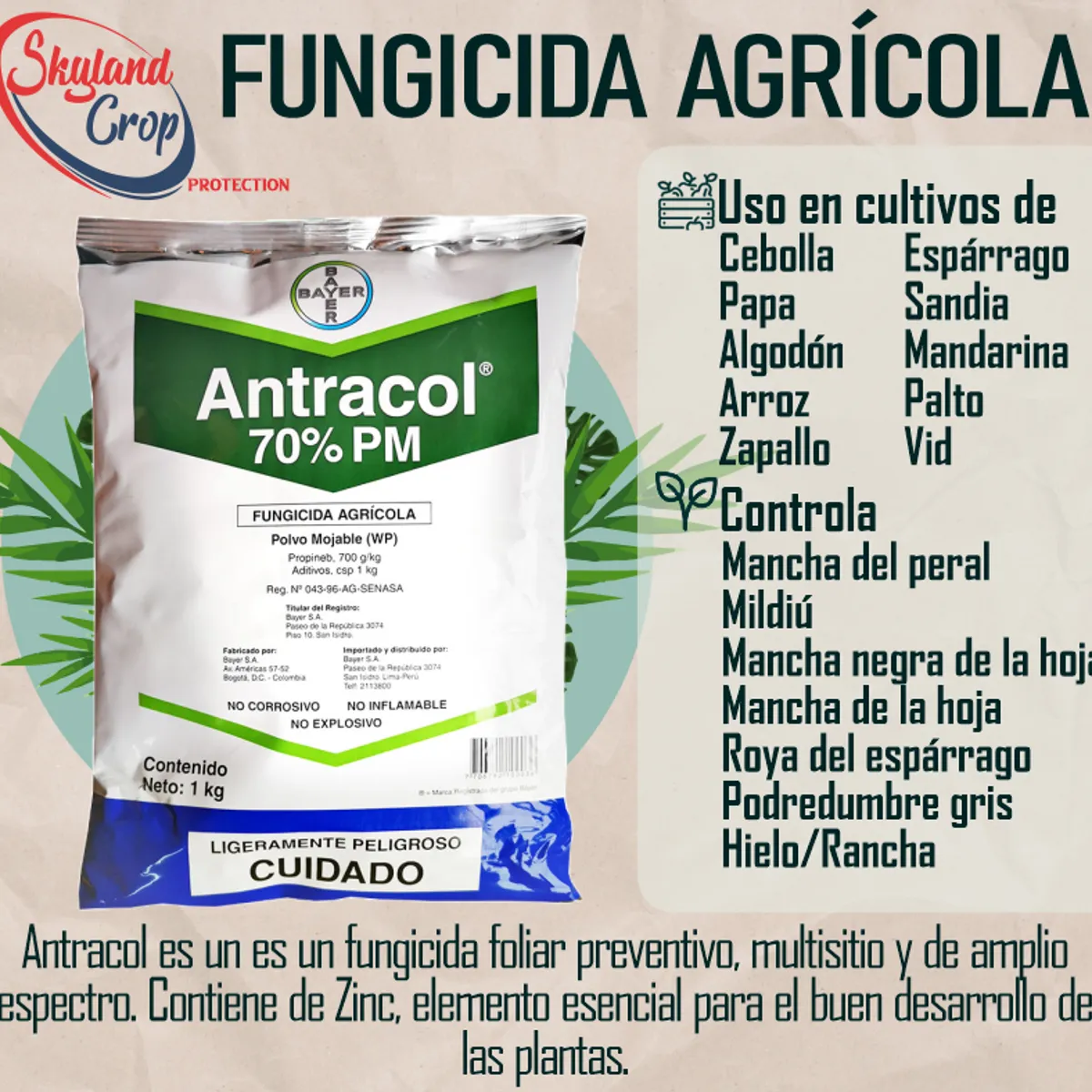 GENERICO - ANTRACOL 1Kg FUNGICIDA AGRÍCOLA
