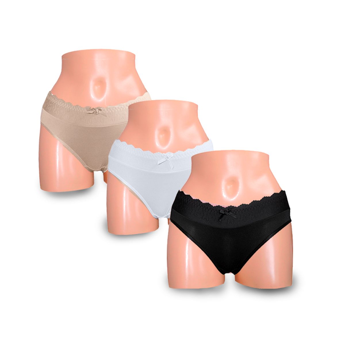 Peter Pan - Pack X3 Bikini Descaderado en Microfibra Peter Multicolor