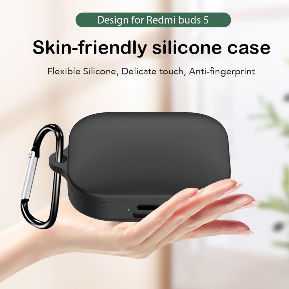 GENERICO - Funda de Silicona para Auriculares Xiaomi Redmi Buds 6 Active - Negro