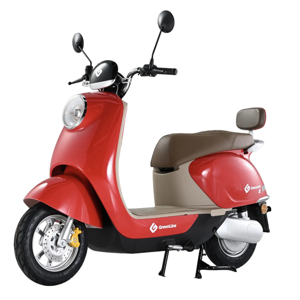 GREENLINE - Moto Electrica H3 Rojo Motor 1200w Baterías Plomo