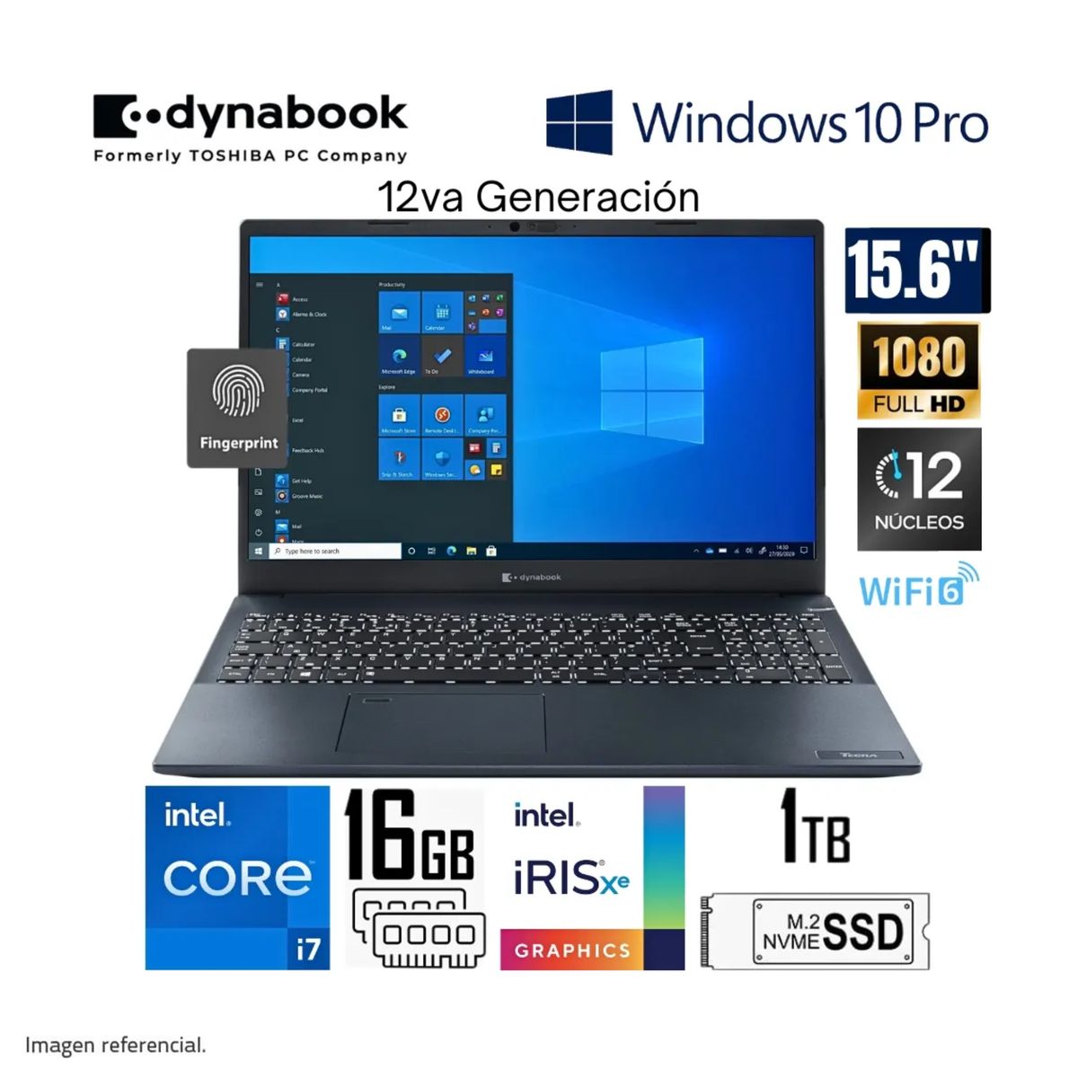 DYNABOOK - LAPTOP DYNABOOK TECRA A 50K INTEL CORE i7-1260P 16GB 1TB WINDOWS 10 PRO PML20U139011