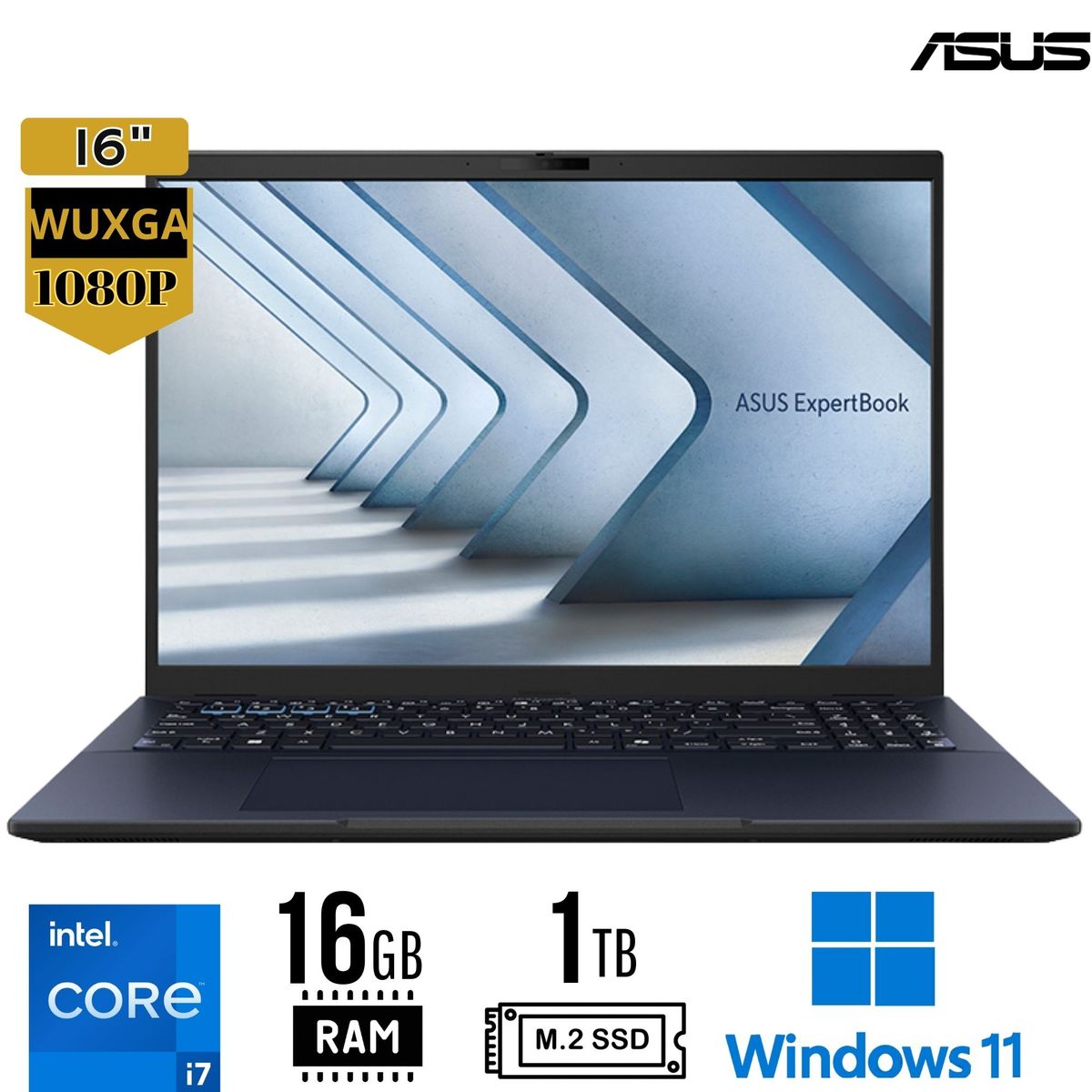 ASUS - LAPTOP ASUS B3604CVF-Q90044X 16´ WUXGA Core i7 1355U RAM 16GB SSD 1TB RTX 2050 4GB W11 PRO