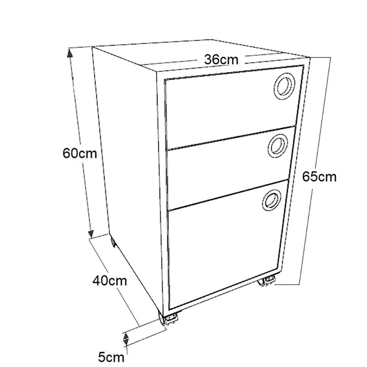 NACION MUEBLES - Cajonero Nacion Muebles Abdul Color Carbon
