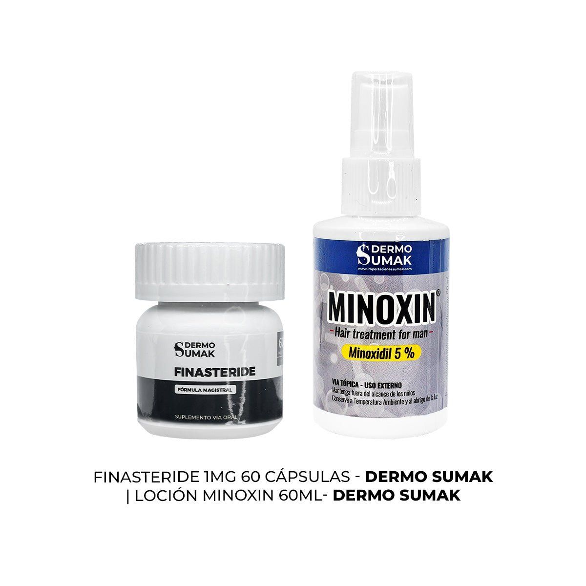 GENERICO - Finasteride 1mg x 60 Cápsulas + LOCIÓN MINOXIN 60ML